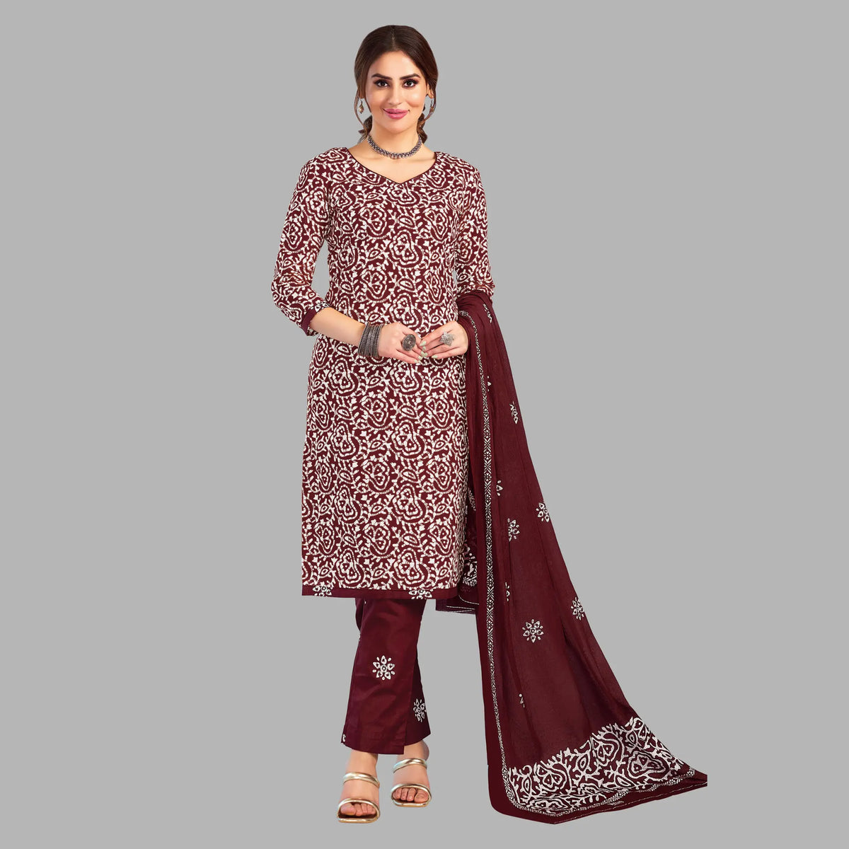 Ganpati Batik Pant Vol-9 – Kurti Pant With Dupatta - 901 Main image