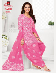 Ganpati Cotton Suit - Batik Print - Readymade Salwar Suit - Patiala Model - GB1303