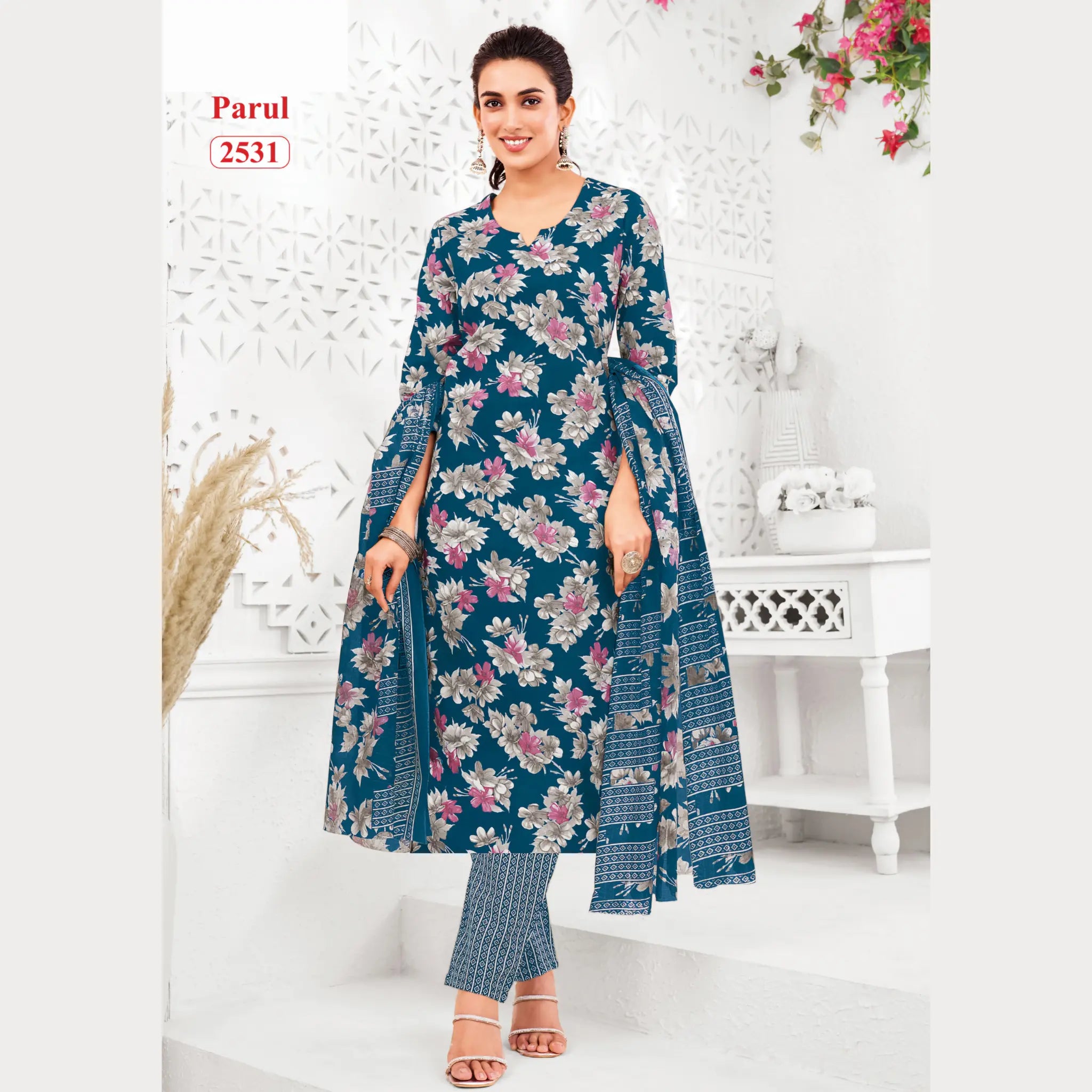 Ganpati Parul Readymade Pure Cotton Printed Kurti Set GP2531 Main image