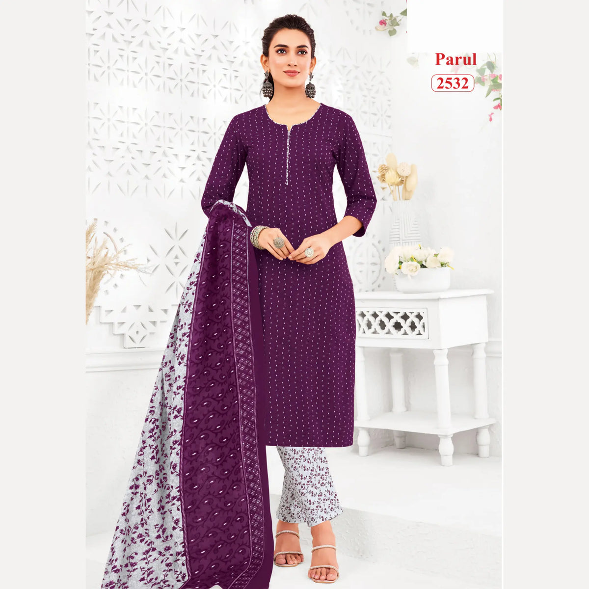 Ganpati Parul Readymade Pure Cotton Printed Kurti Set GP2532