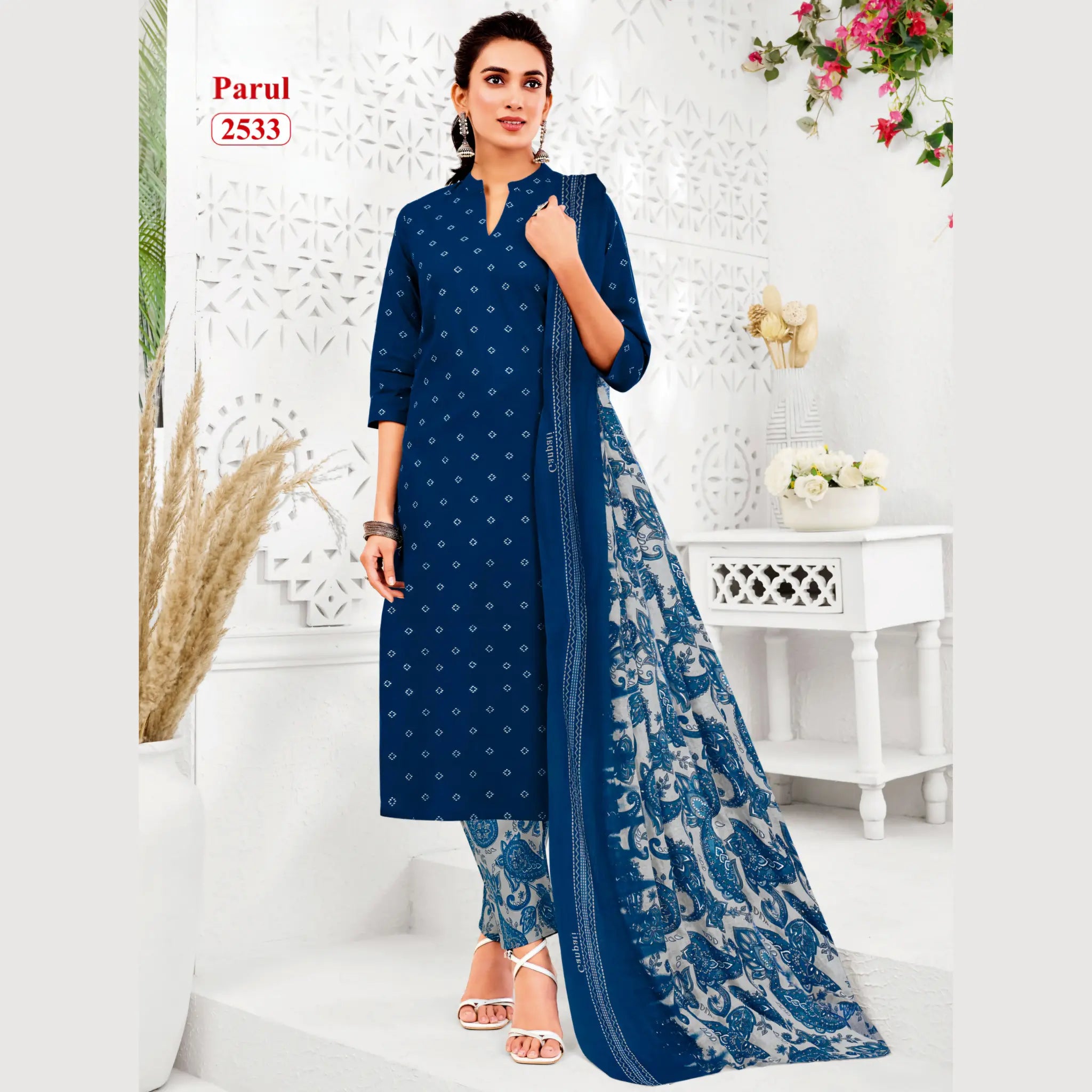 Ganpati Parul Readymade Pure Cotton Printed Kurti Set GP2533 Main image