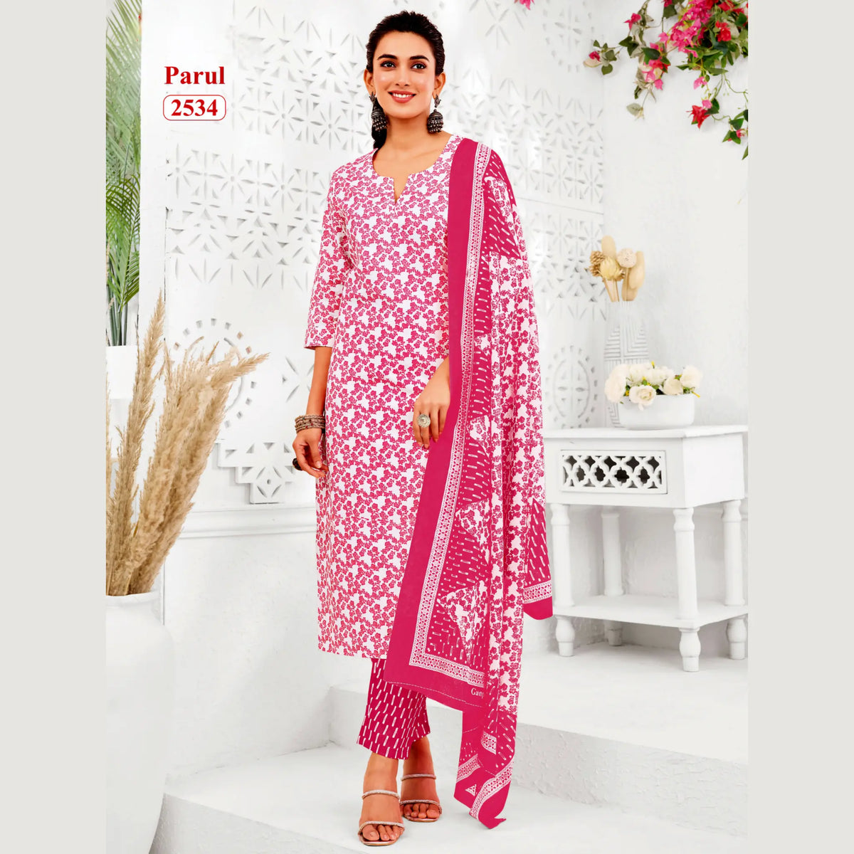 Ganpati Parul Readymade Pure Cotton Printed Kurti Set GP2534