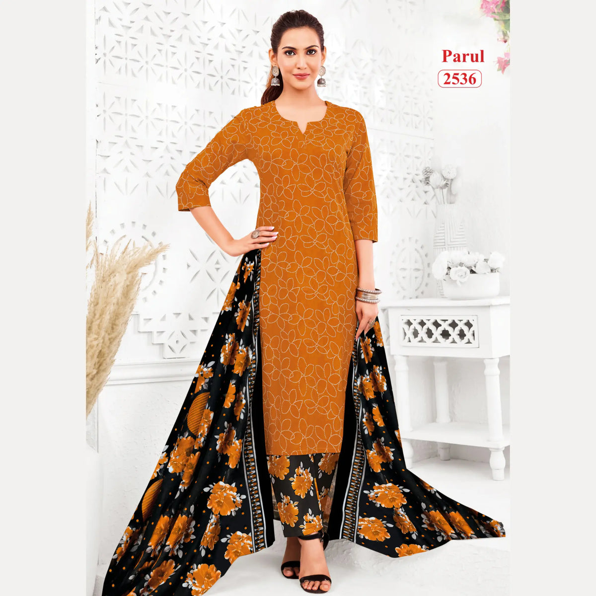 Ganpati Parul Readymade Pure Cotton Printed Kurti Set GP2536