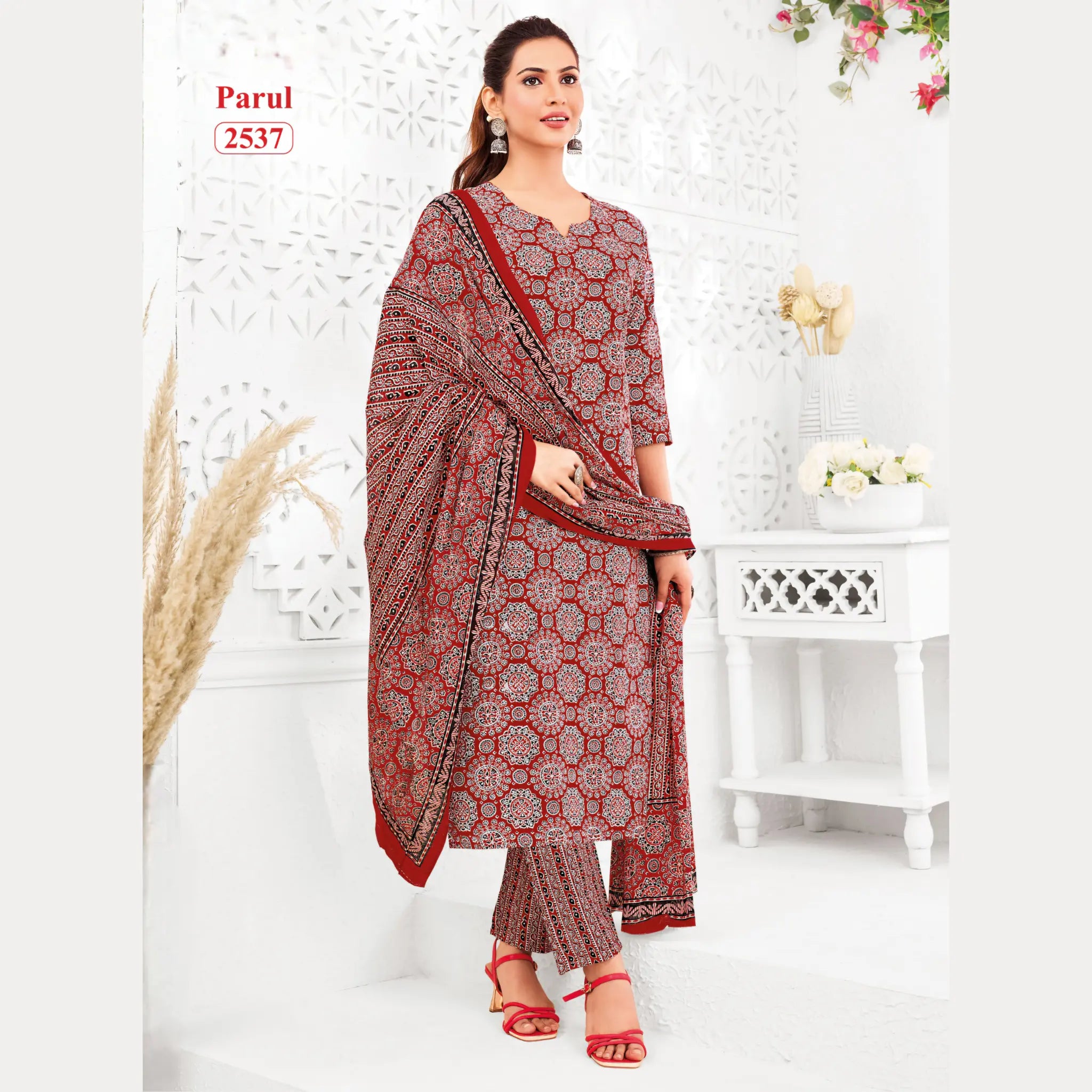 Ganpati Parul Readymade Pure Cotton Printed Kurti Set GP2537 Main image