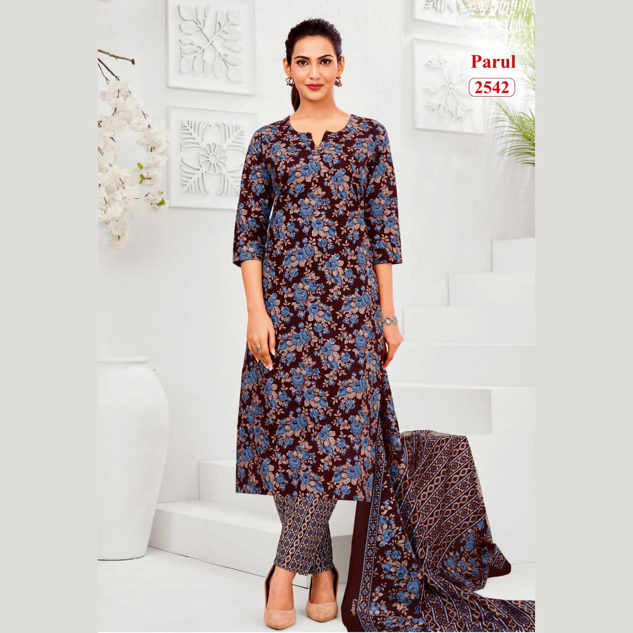 Ganpati Parul Readymade Pure Cotton Printed Kurti Set GP2542 Main image