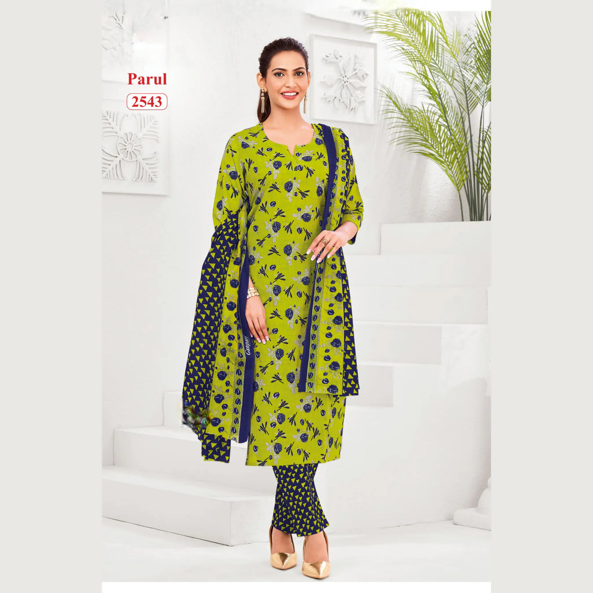Ganpati Parul Readymade Pure Cotton Printed Kurti Set GP2543