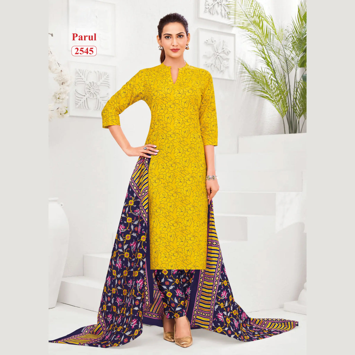 Ganpati Parul Readymade Pure Cotton Printed Kurti Set GP2545