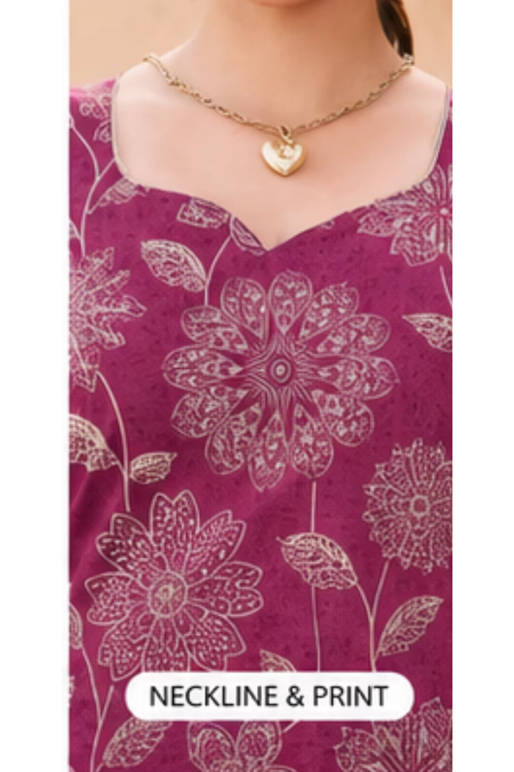 Neckline - Ganpati - Jaipuri Special - Cotton Readymade Salwar Suit with Straight Pant and Dupatta - GJ356