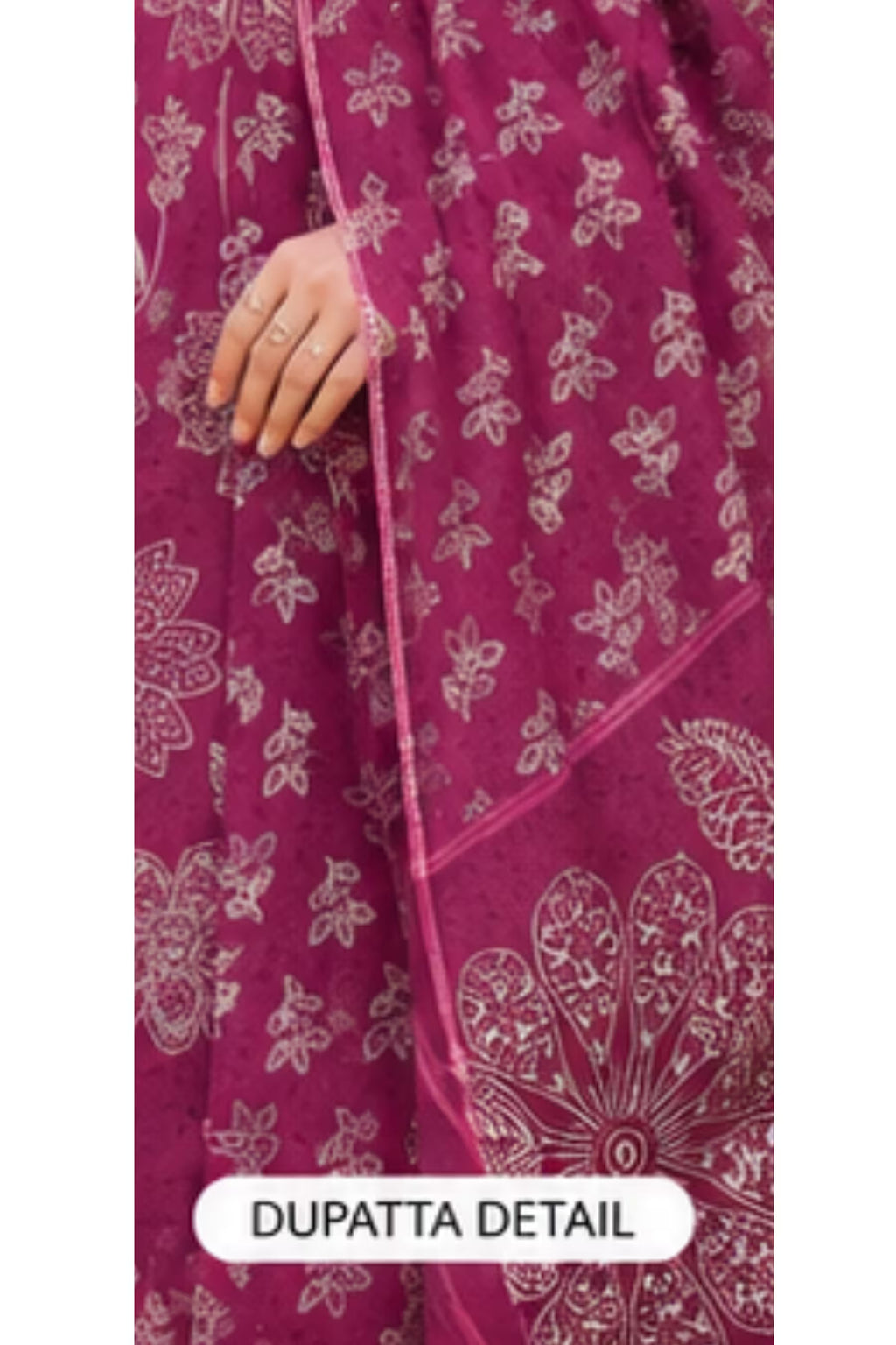 Dupatta Details - Ganpati - Jaipuri Special - Cotton Readymade Salwar Suit with Straight Pant and Dupatta - GJ356