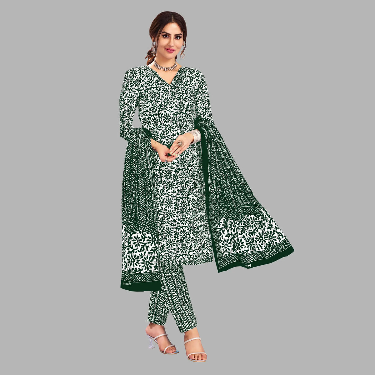 Ganpati Batik Pant Vol-9 Kurti Pant With Dupatta - 908 Main image