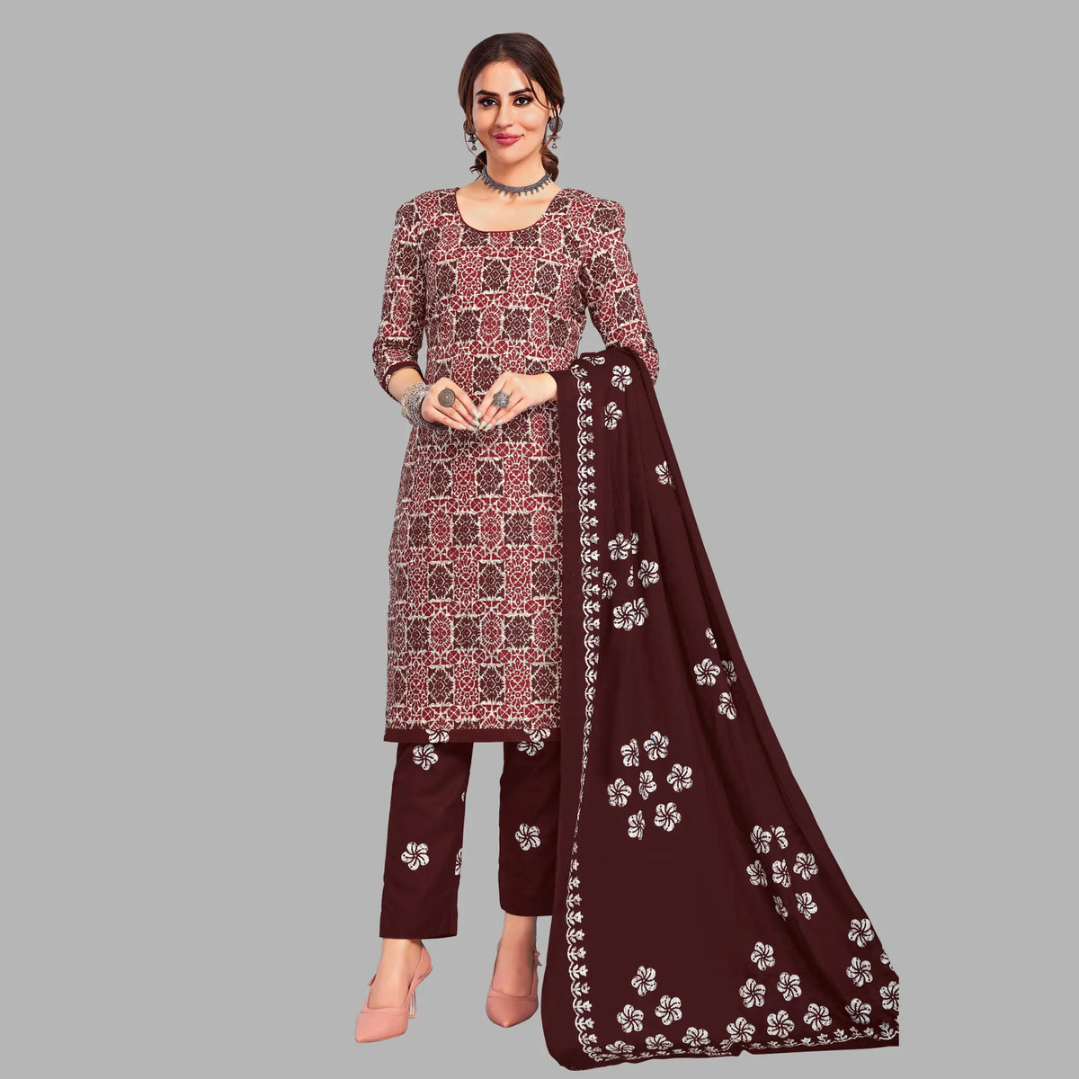 Ganpati Batik Pant Vol-9 Kurti Pant With Dupatta - 913 Main image