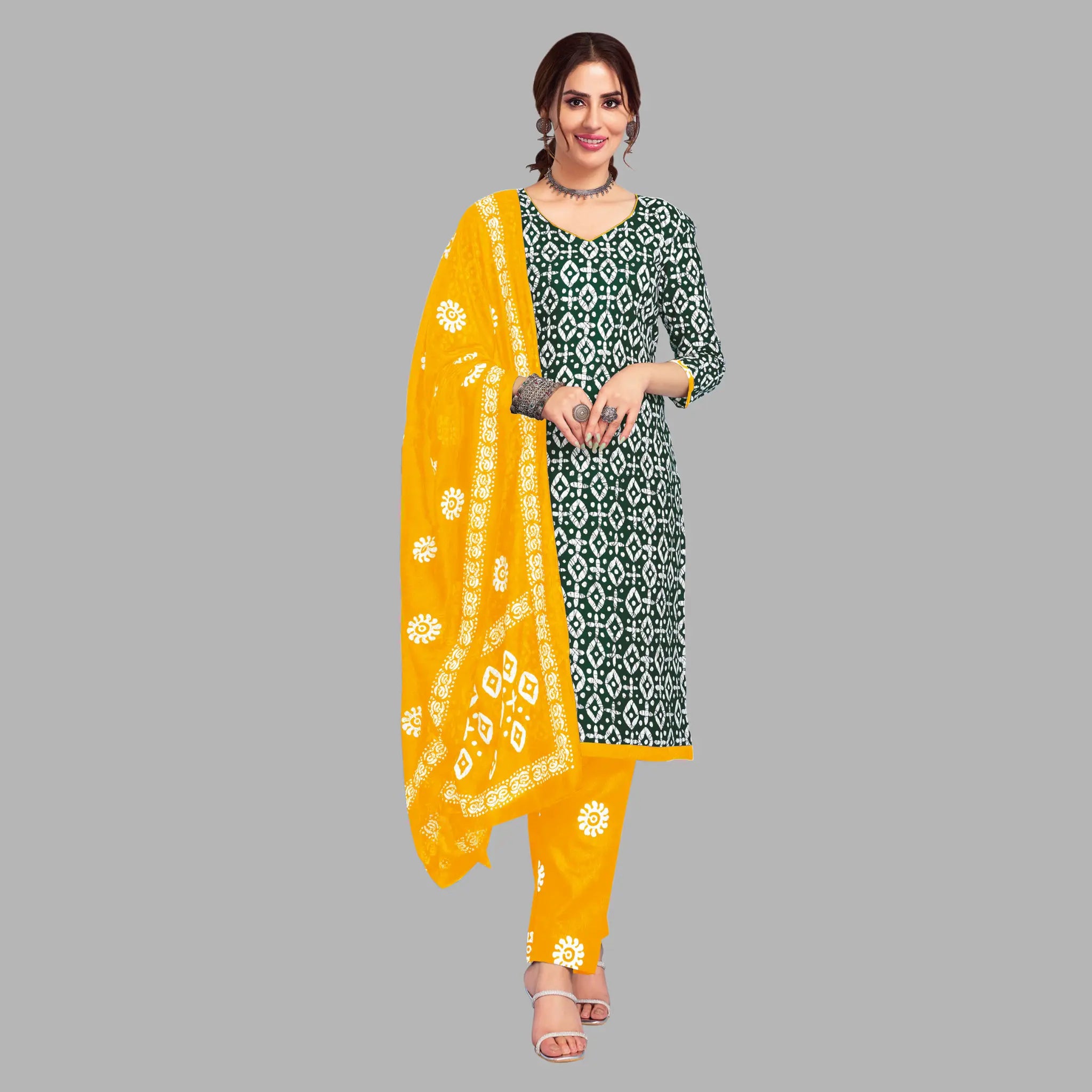Ganpati Batik Pant Vol-9 Kurti Pant With Dupatta - 914 Main image