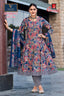 Ganpati Cotton Readymade Anarkali Salwar Suit with Straight Pant and Dupatta - GA1406