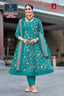 Ganpati Cotton Readymade Anarkali Salwar Suit with Straight Pant and Dupatta - GA1408