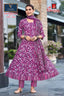 Ganpati Cotton Readymade Anarkali Salwar Suit with Straight Pant and Dupatta - GA1409