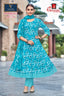 Ganpati Cotton Readymade Anarkali Salwar Suit with Straight Pant and Dupatta - GA1410