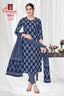 Ganpati Cotton Readymade Salwar Suit With Straight Pant and Dupatta - Riwaz114