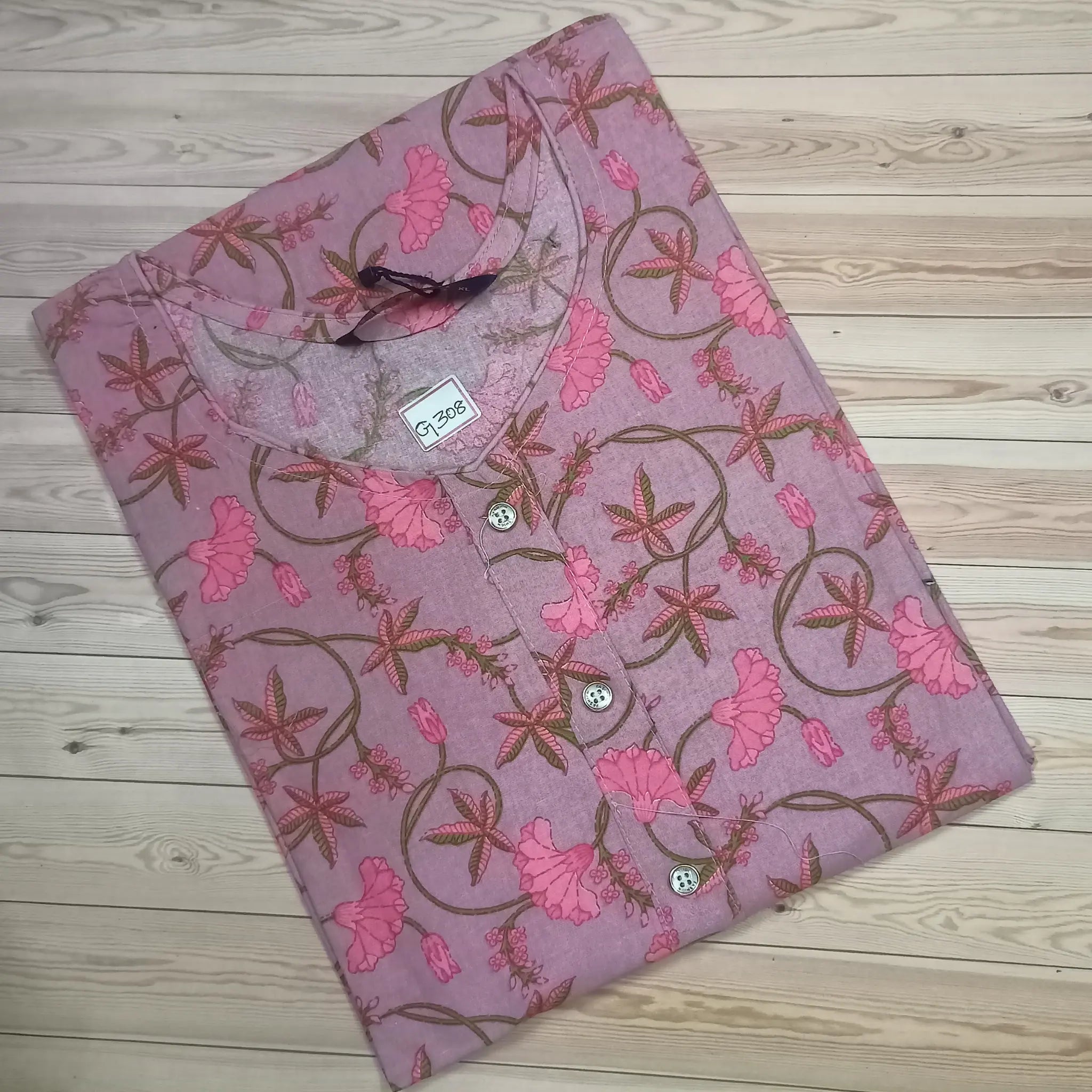 Handfeel Soft Pure Cotton Printed Straight Kurti