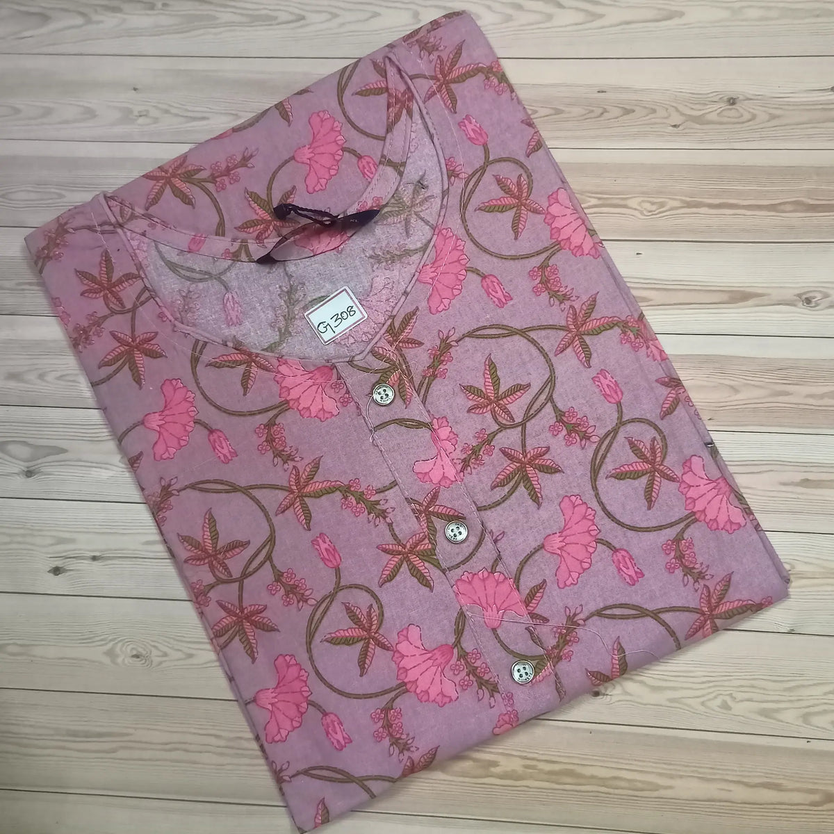 Handfeel Soft Pure Cotton Printed Straight Kurti Main image