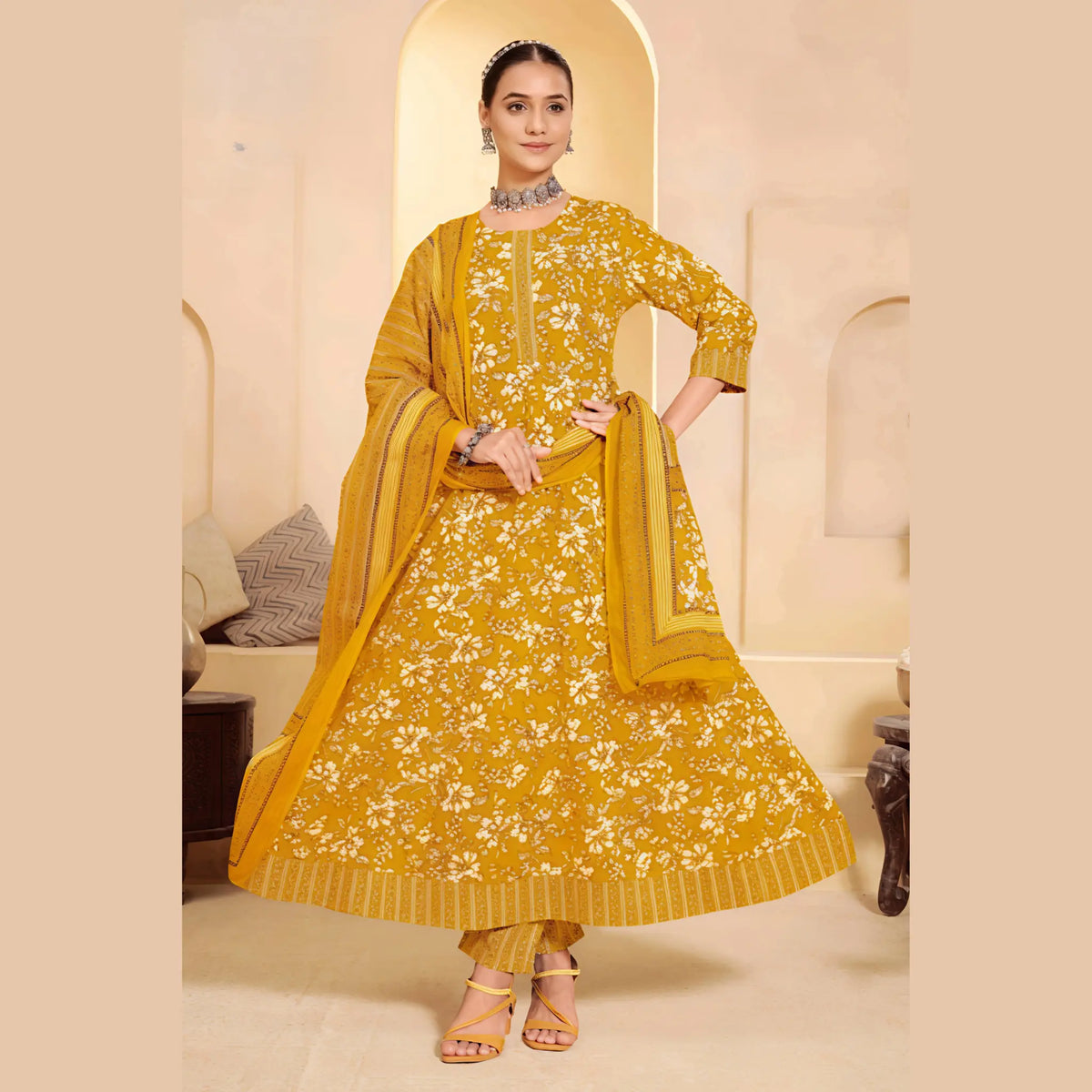 Ganpati Anarkali Readymade Salwar Suit Set Volume 9
