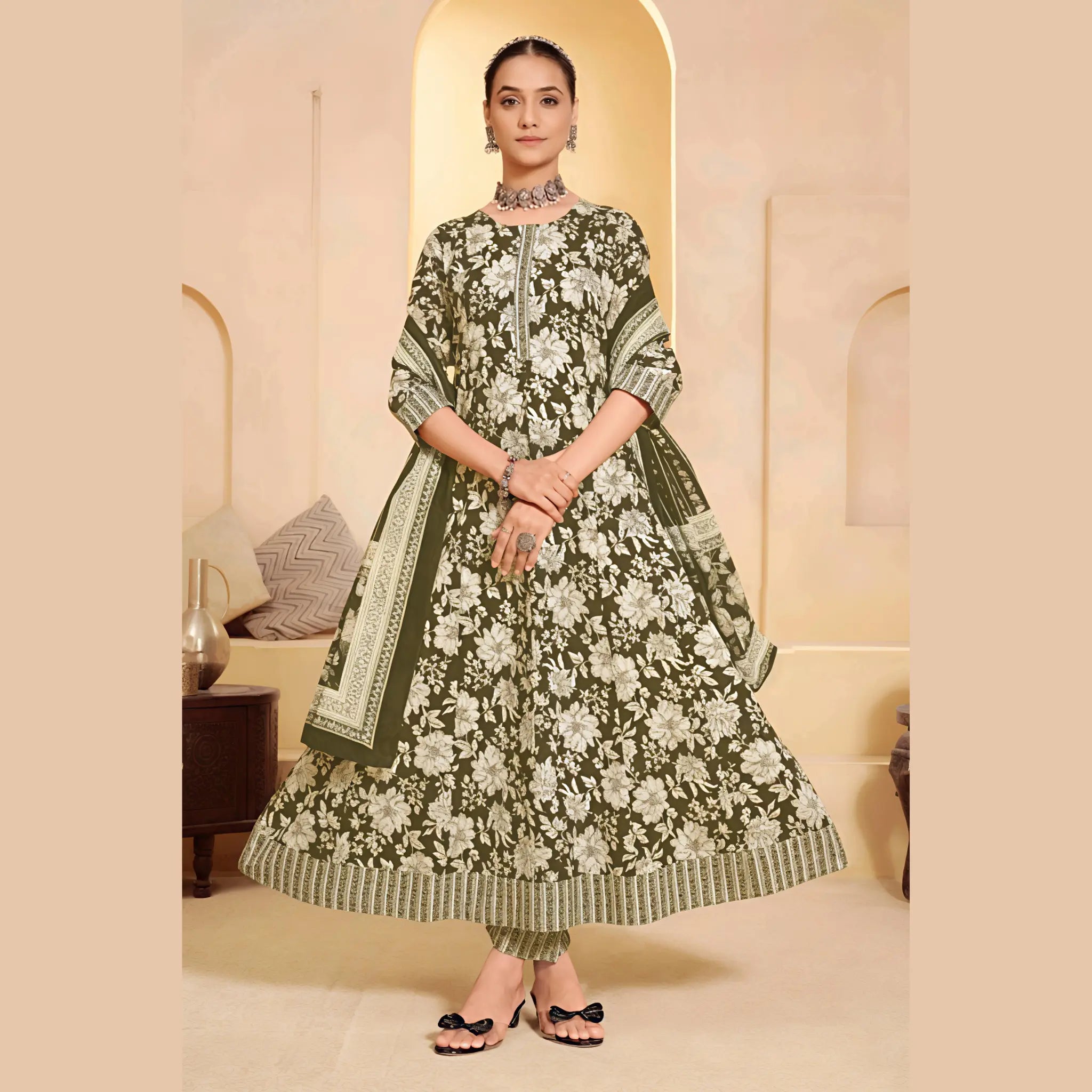 Ganpati Anarkali Readymade Salwar Suit Set Volume 9 Main image
