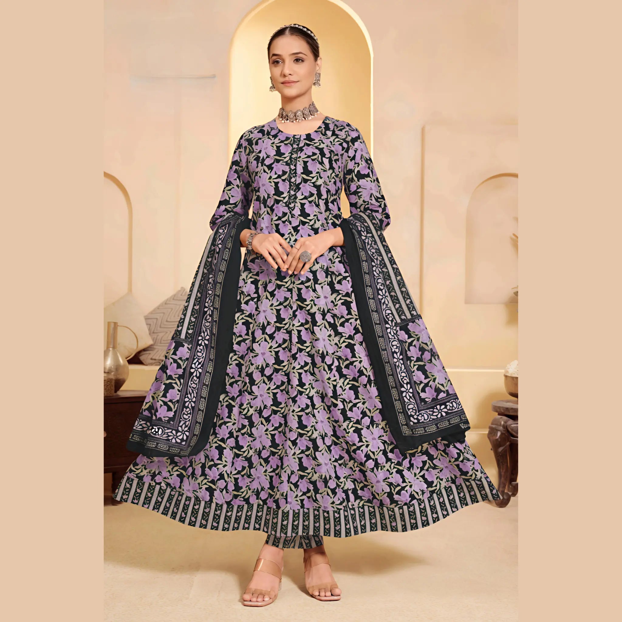 Ganpati Anarkali Readymade Salwar Suit Set Volume 9 Main image