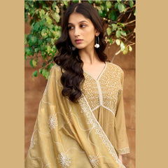 Italian Viscose Embroidered Kurta Set with Chanderi Sequins Dupatta – Ethnic Elegance - MG1003