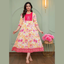 Ivory Pink Floral Printed Anarkali Kurti for Women _ Festive Ethnic Style
