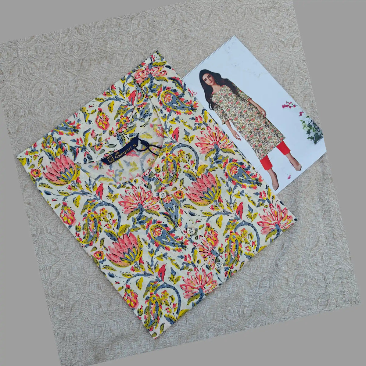 Jaipur Cotton Straight Cut Kurti  G126 Main image