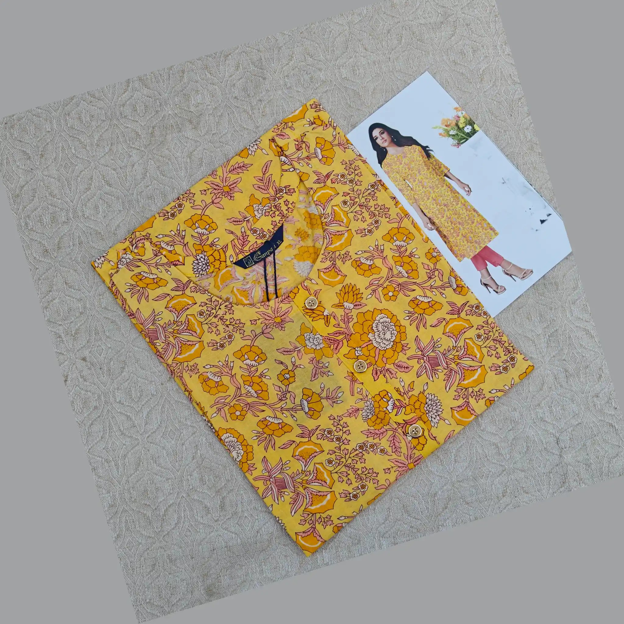 Jaipur Cotton Straight Cut Kurti  G155 Main image