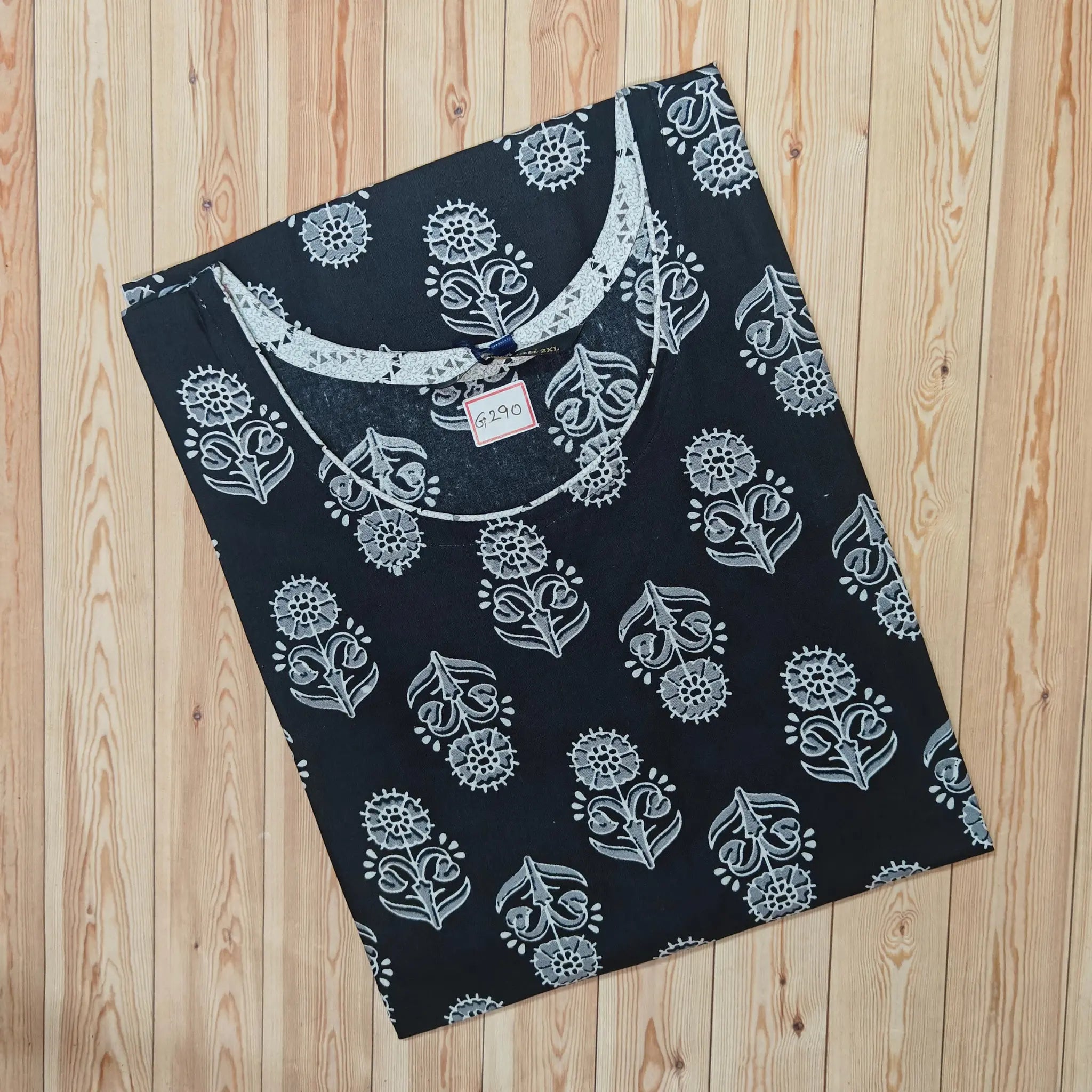 Jaipur Print Cotton Straight Cut Kurti G290 Main image