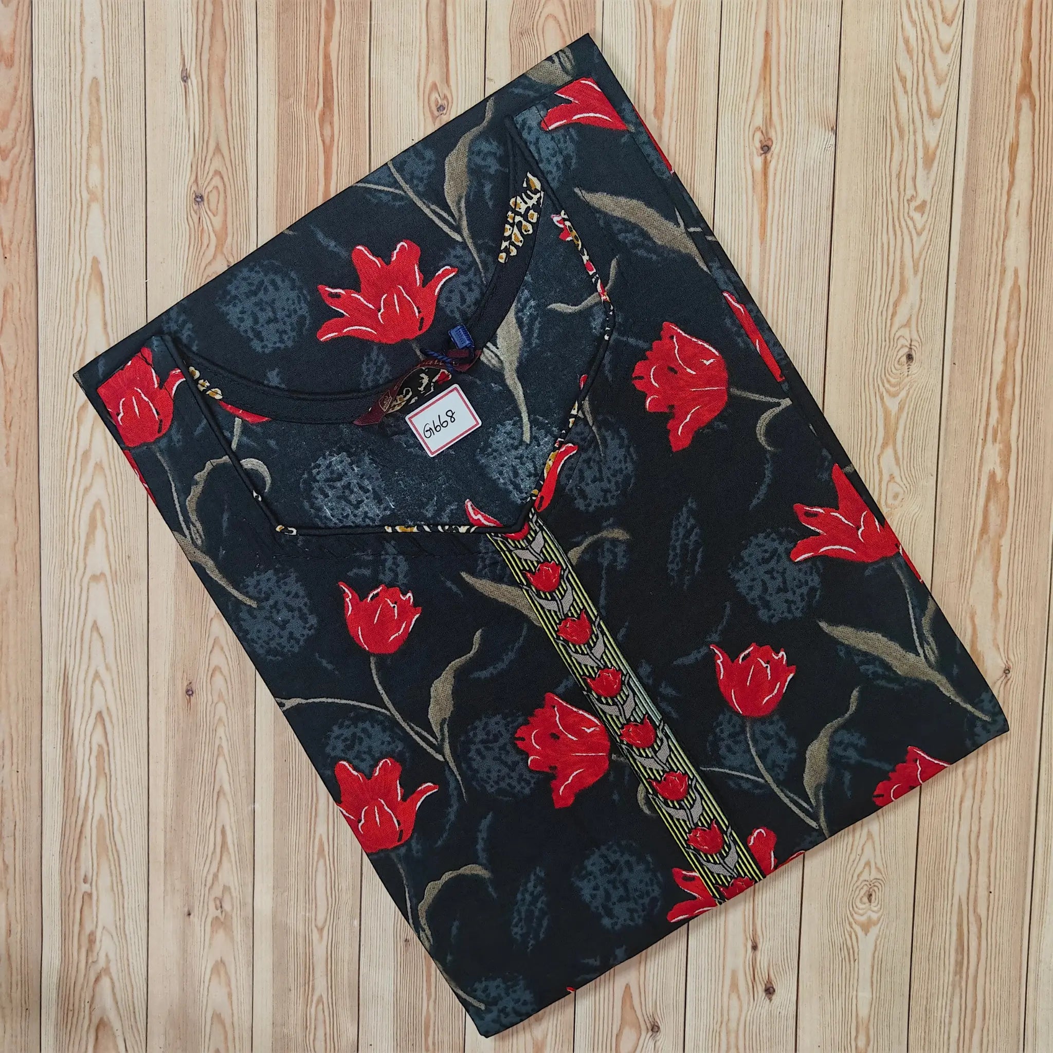 Jaipur Print Cotton Straight Cut Kurti G668 Main image