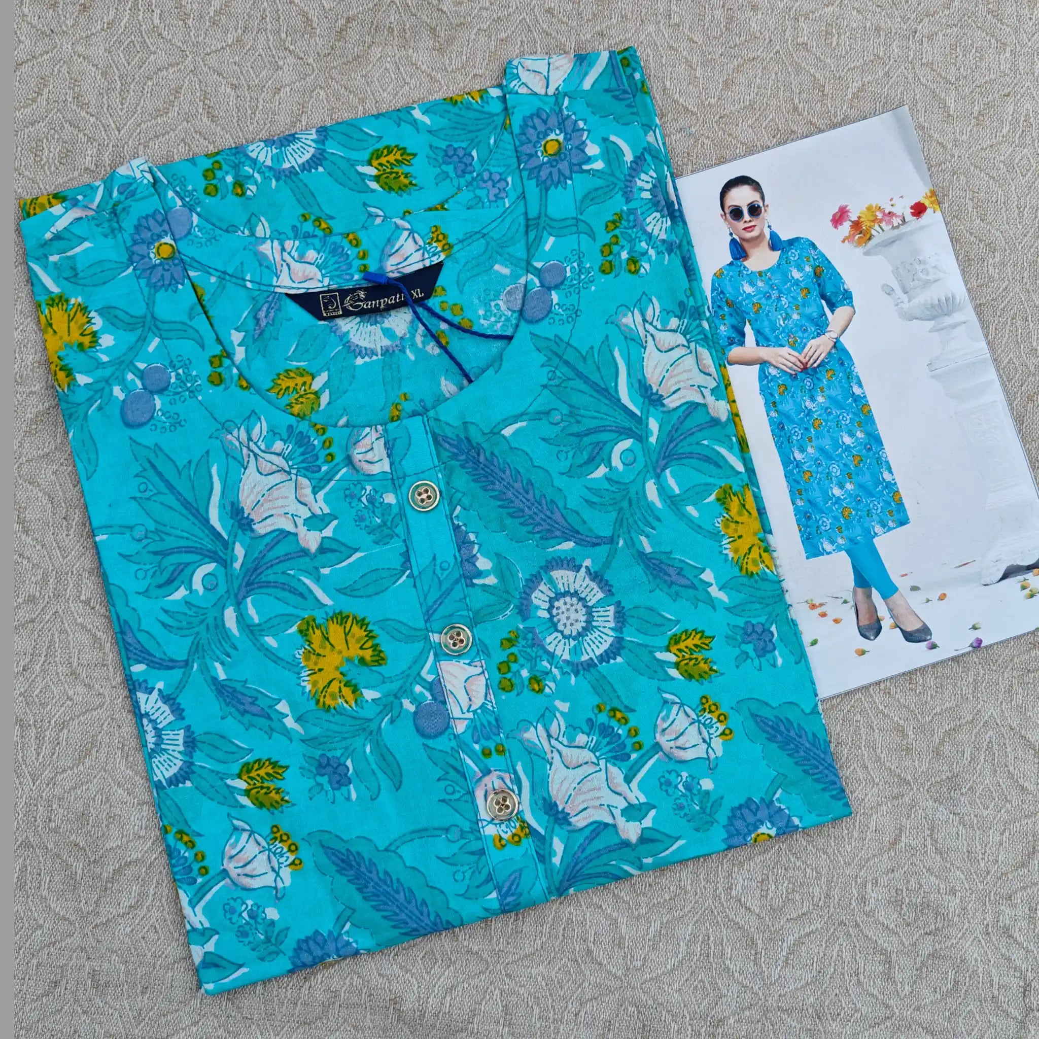Jaipur Cotton Straight Cut Kurti  G134 Main image