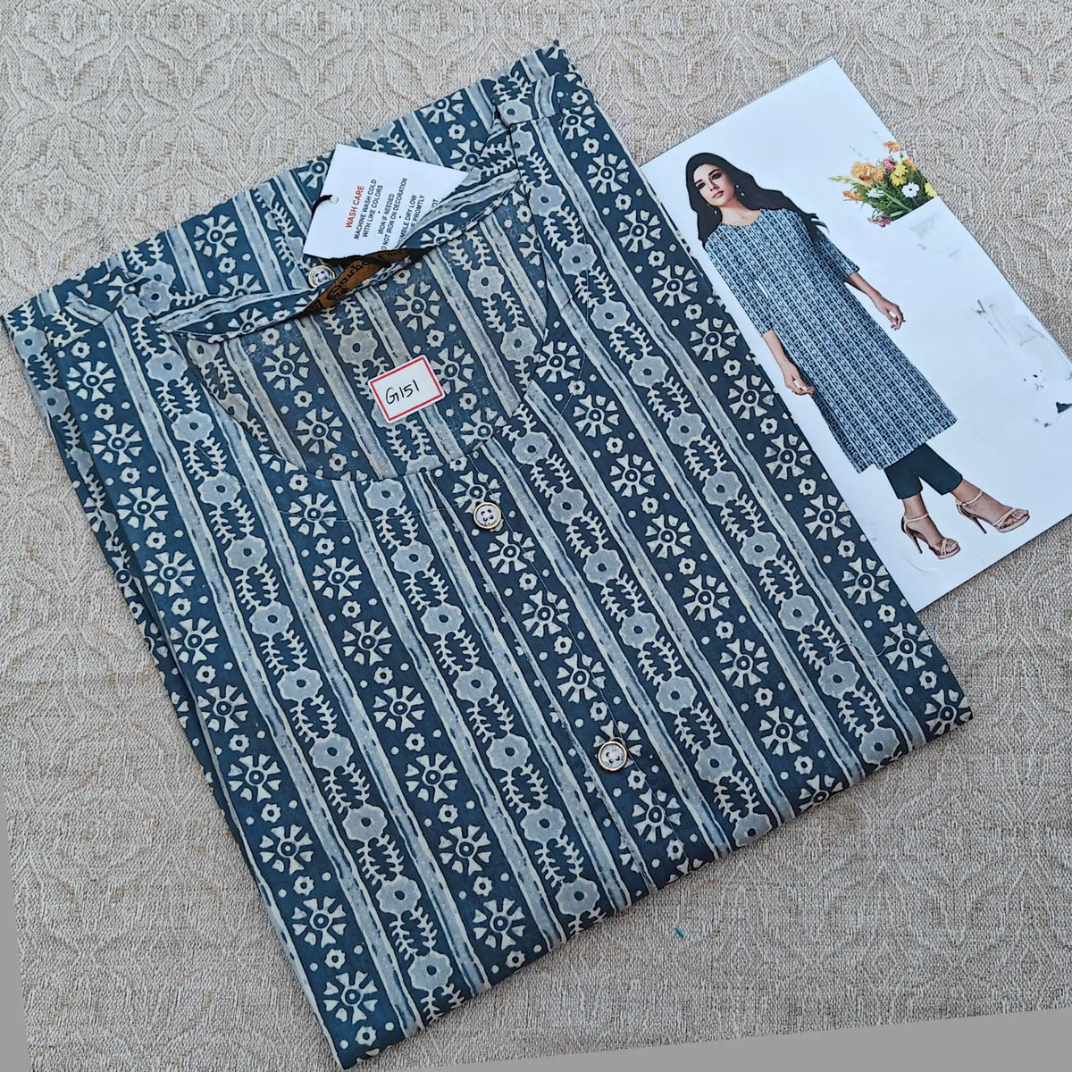 Jaipur Cotton Straight Cut Kurti  G151 Main image