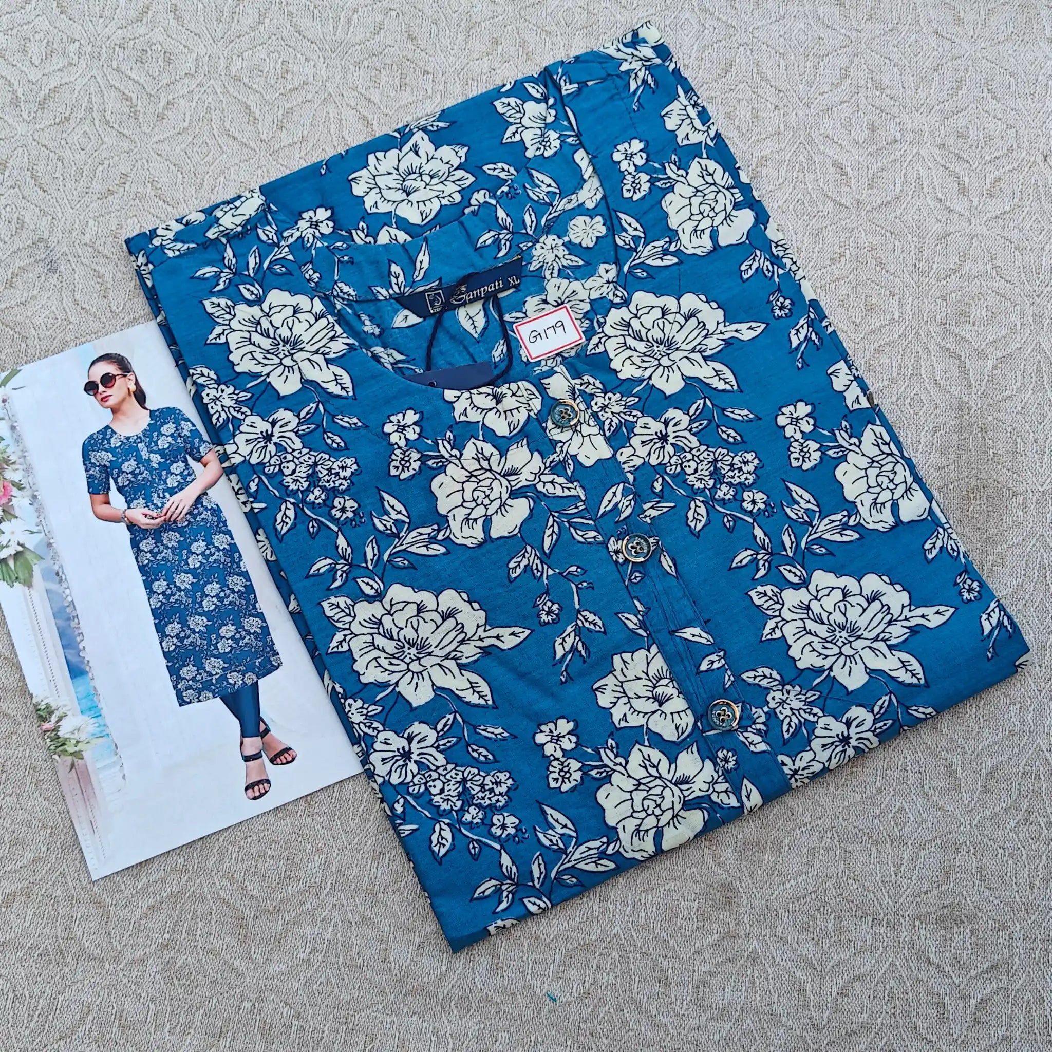 Jaipur Cotton Straight Cut Kurti  G179 Main image