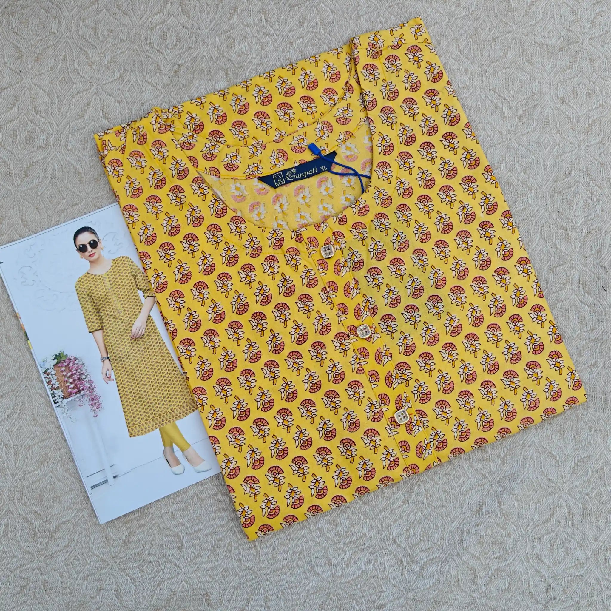 Jaipur Cotton Straight Cut Kurti  G209 Main image