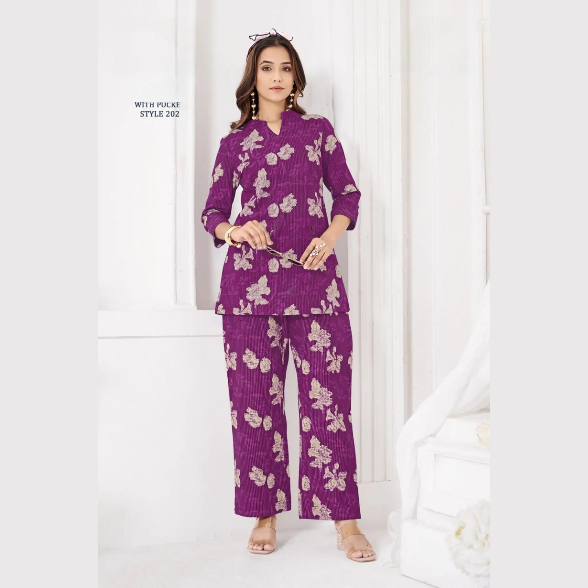 Jaipur Print Cotton Co Ord Set GS202 Main image