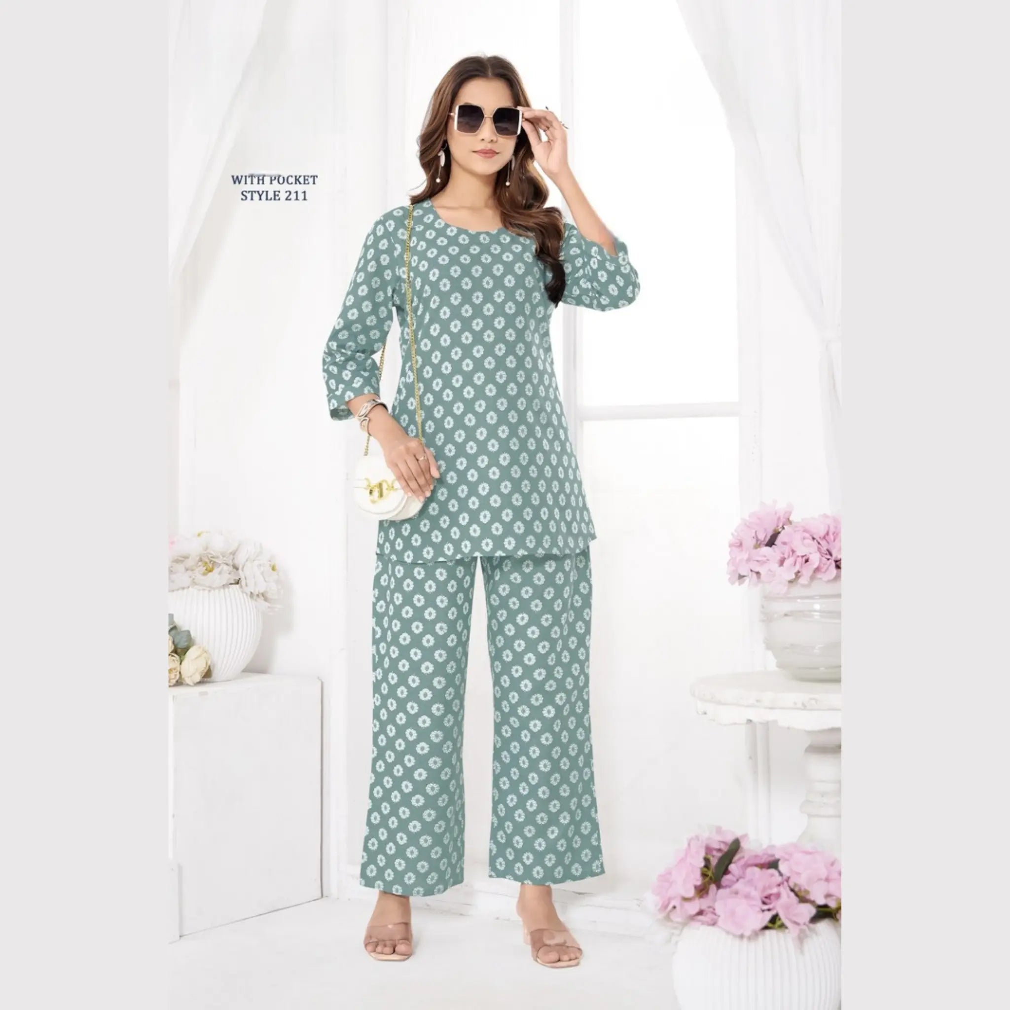 Jaipur Print Cotton Co Ord Set GS211 Main image