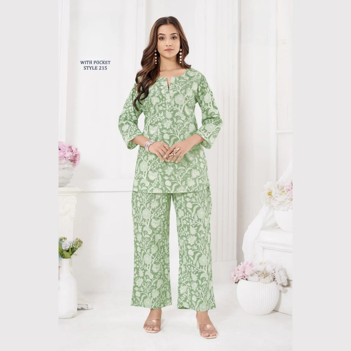 Jaipur Print Cotton Co Ord Set GS215 Main image