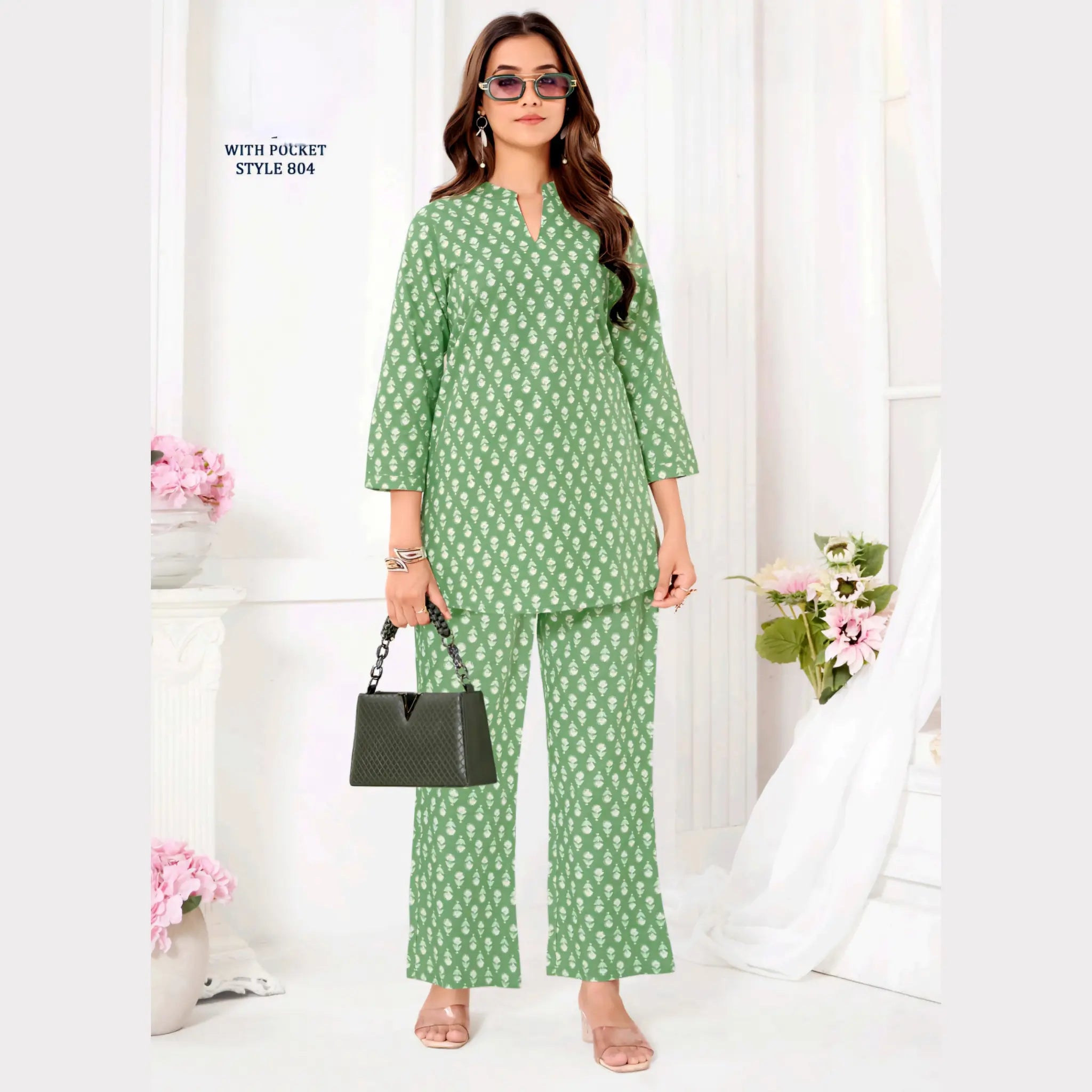 Jaipur Print Cotton Co Ord Set GS804 Main image