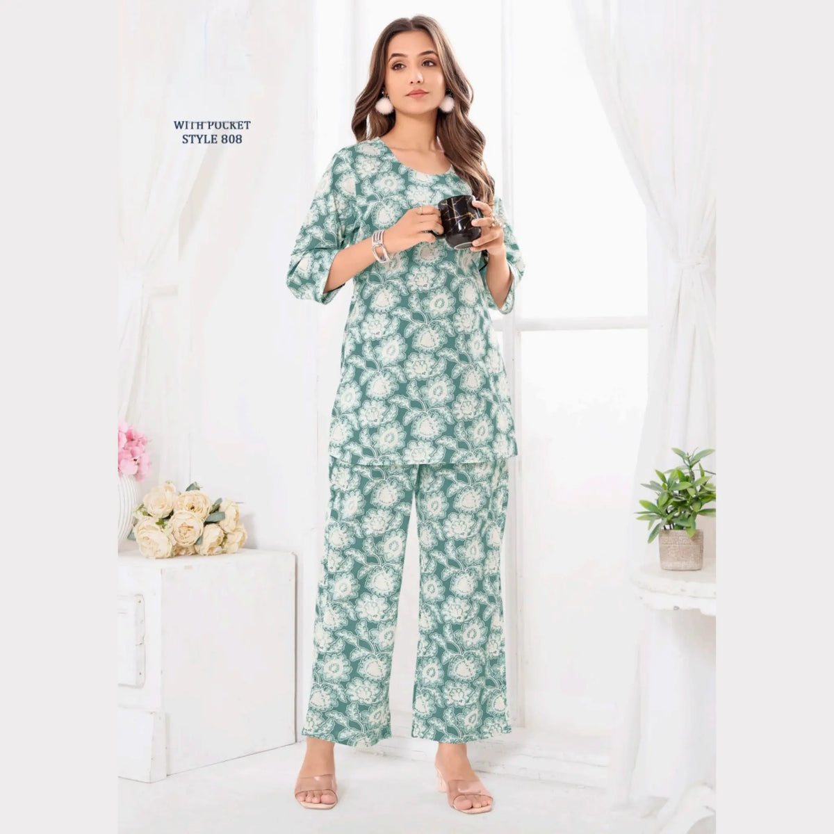 Jaipur Print Cotton Co Ord Set GS808