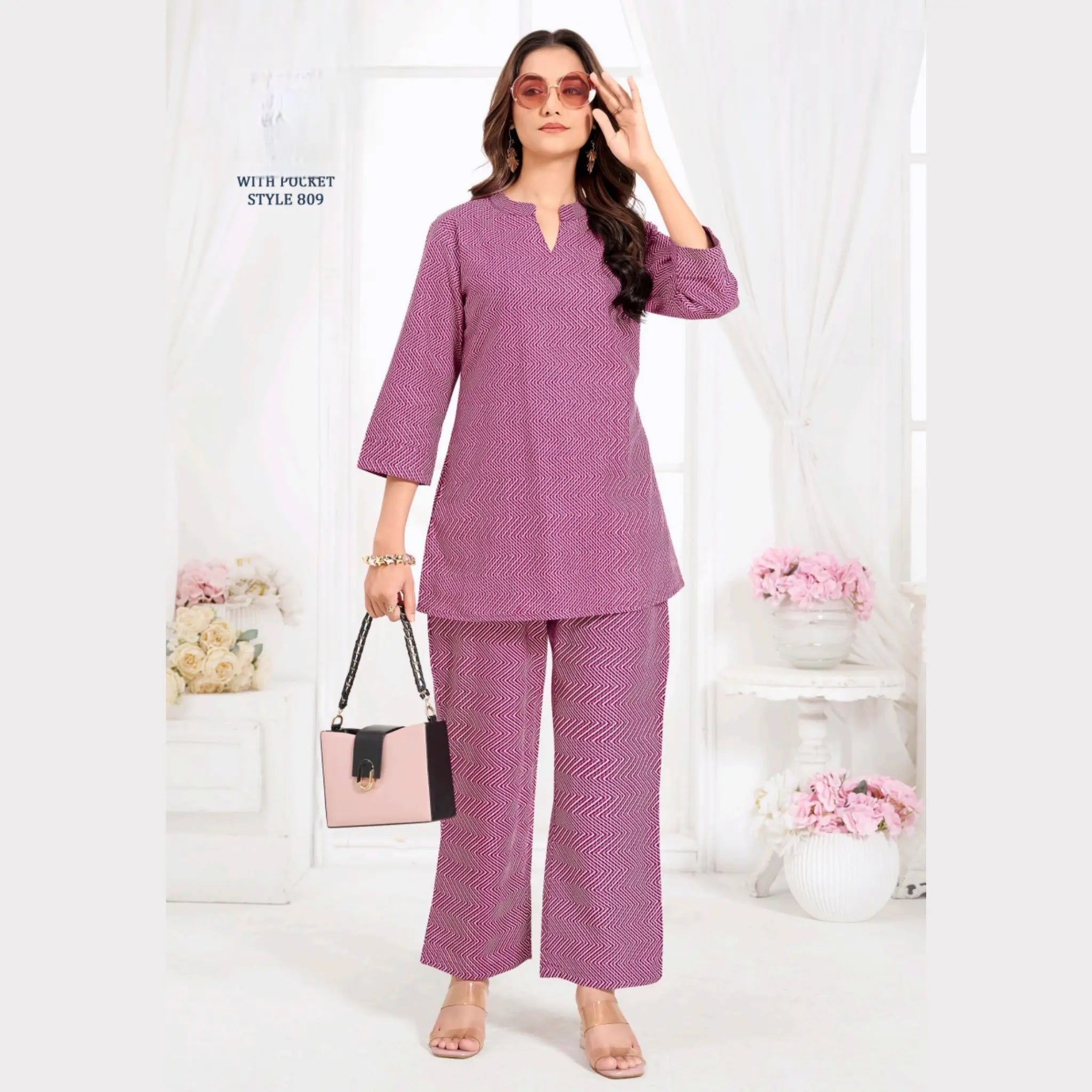 Jaipur Print Cotton Co Ord Set GS809