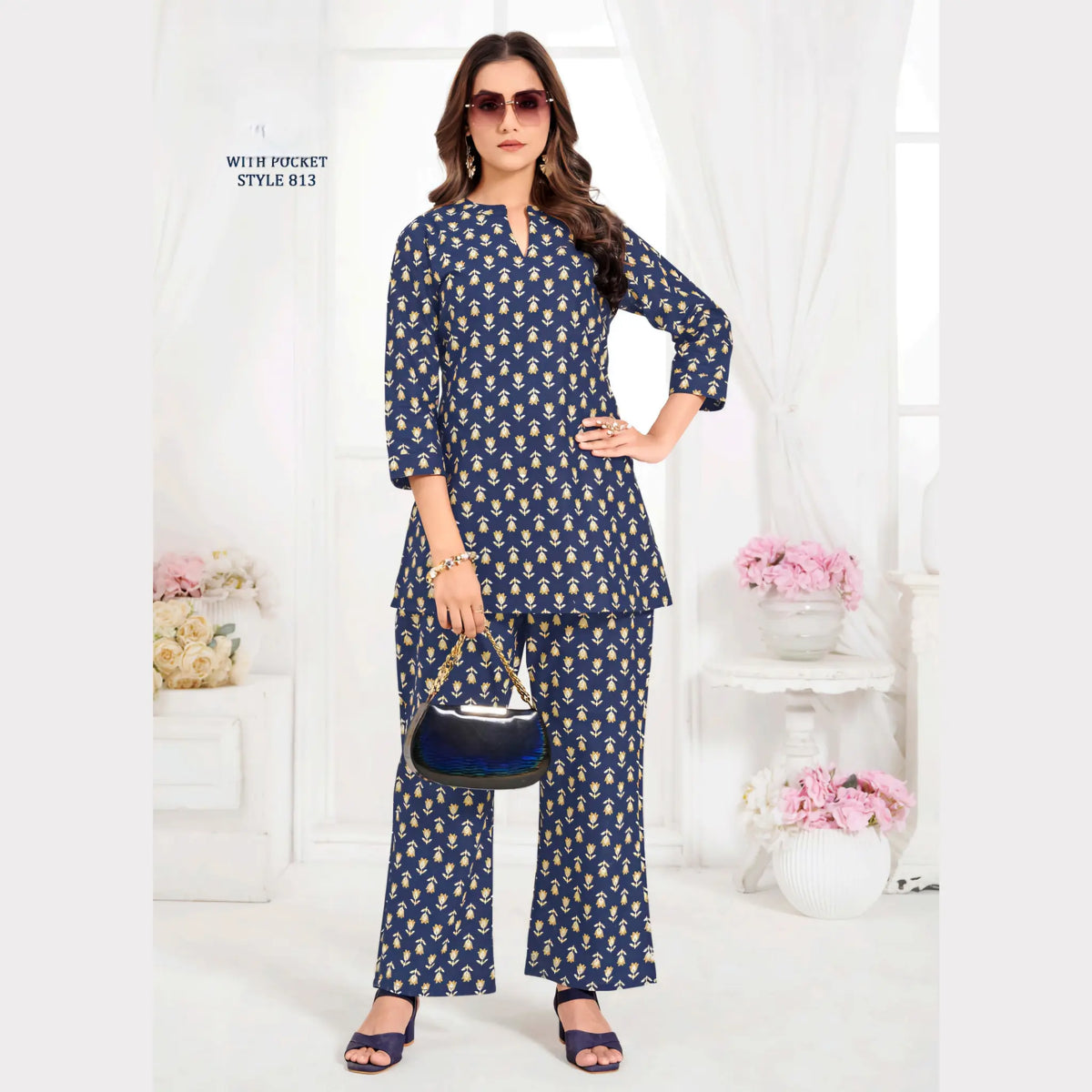 Jaipur Print Cotton Co Ord Set GS813