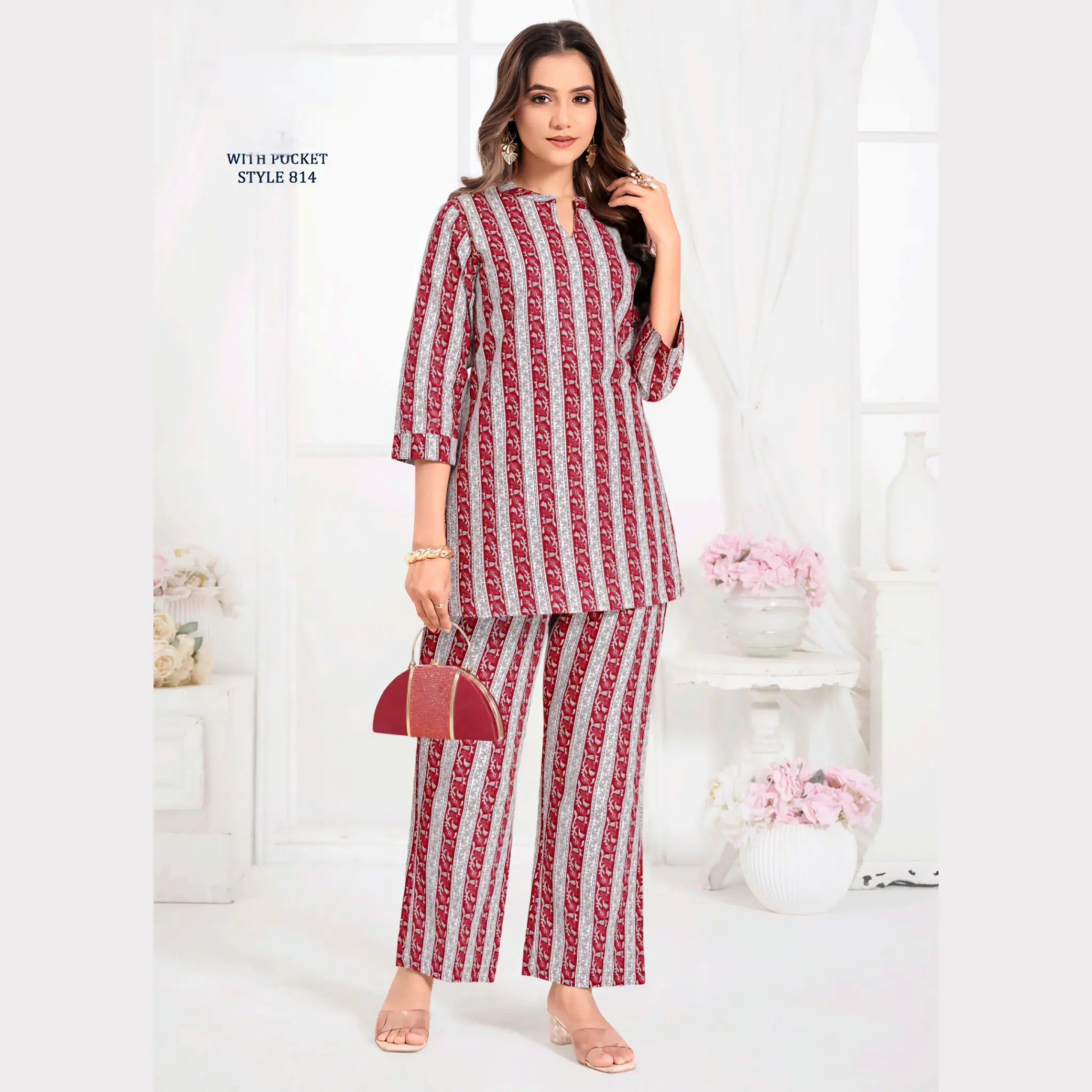 Jaipur Print Cotton Co Ord Set GS814 Main image