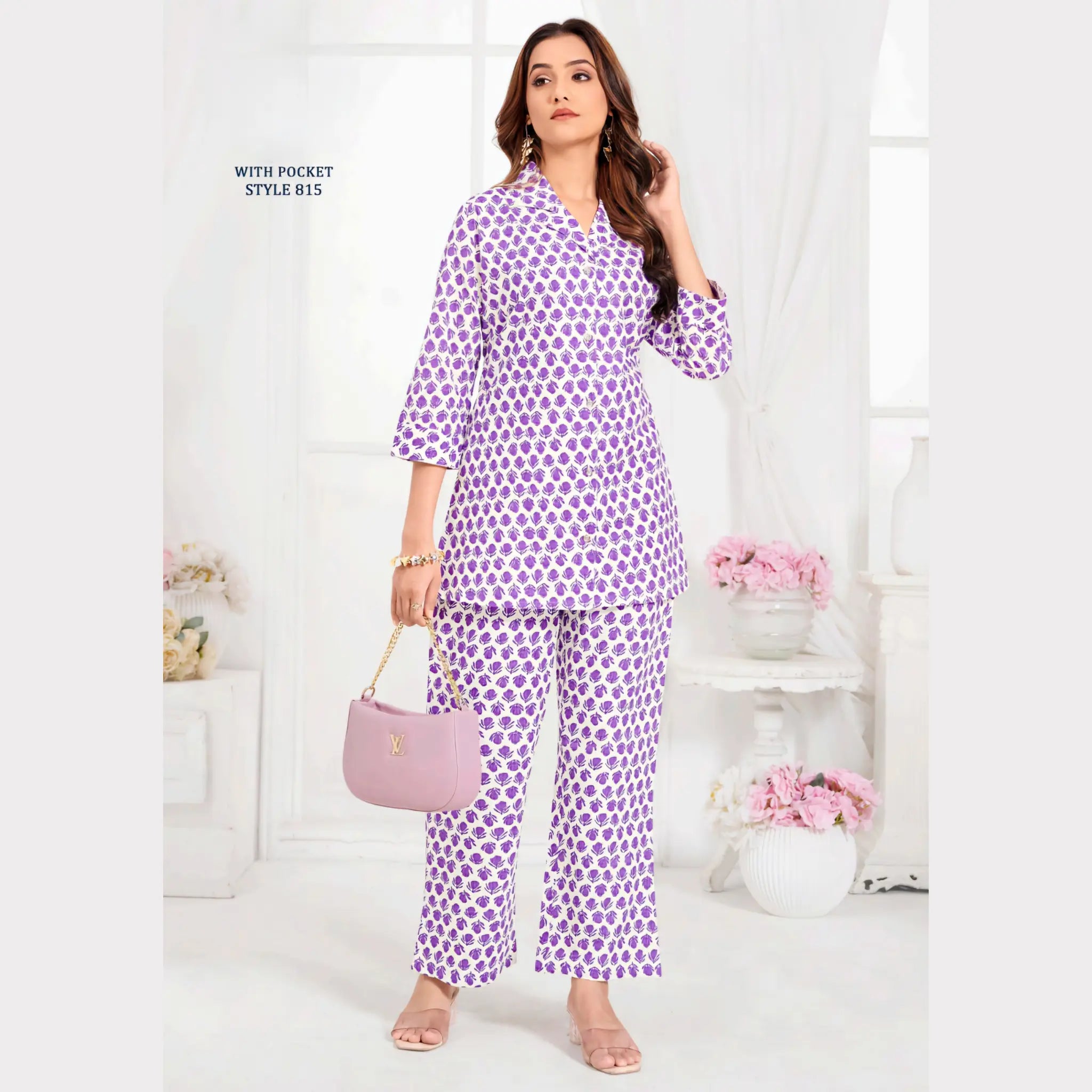 Jaipur Print Cotton Co Ord Set GS815 Main image