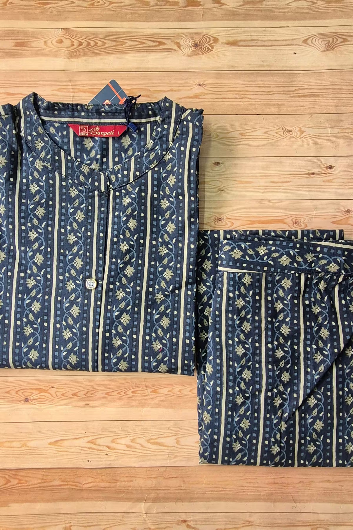 Jaipur Print Straight Cut Kurti with Straight Pant AL0029