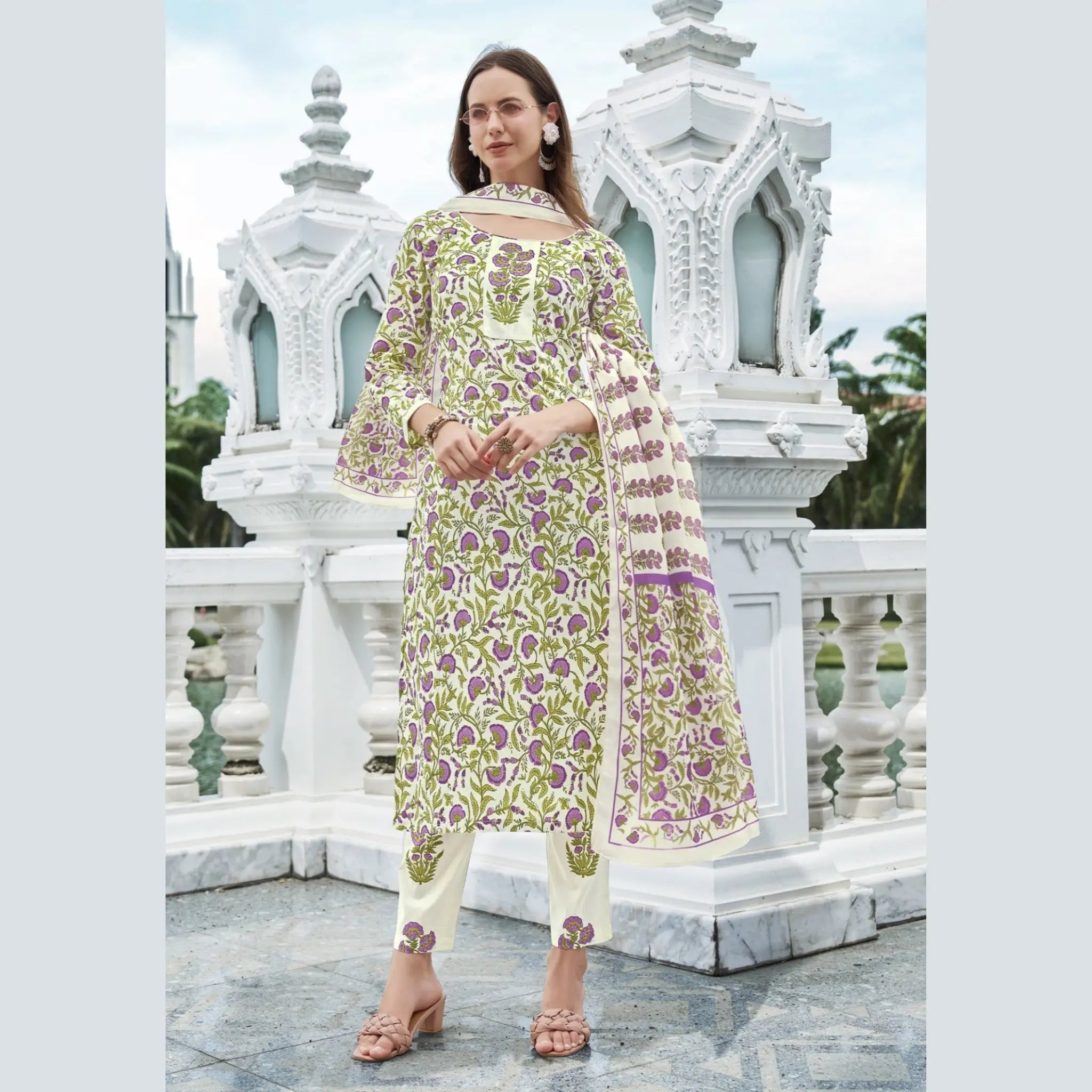 Ganpati Brand Jaipur Cotton Readymade Salwar Suit
