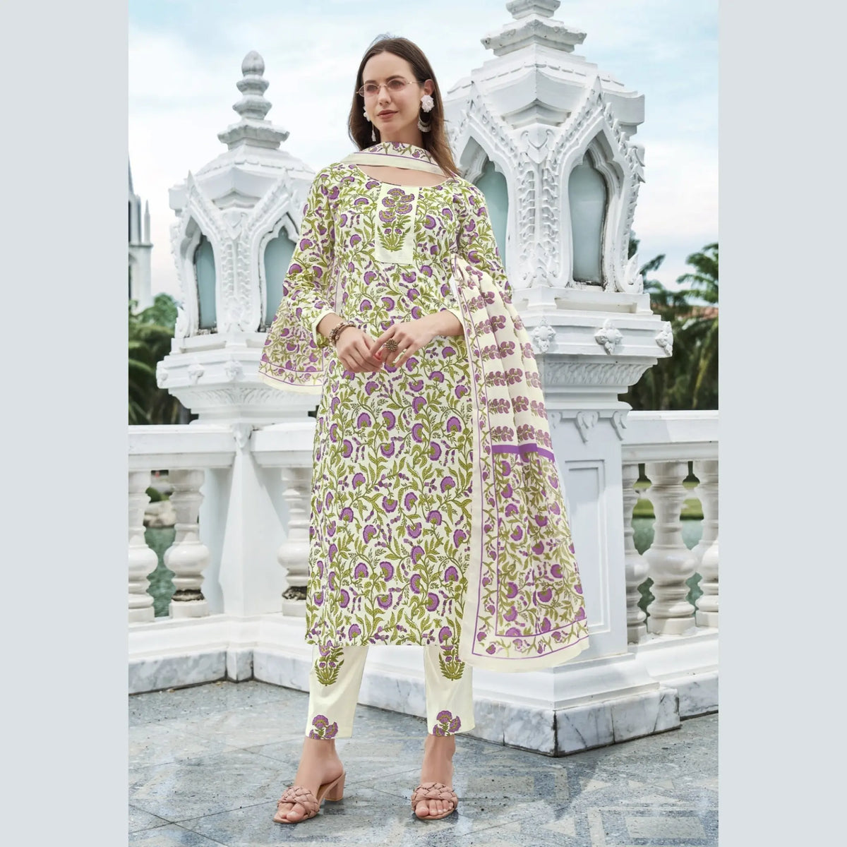 Ganpati Brand Jaipur Cotton Readymade Salwar Suit