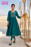 Kavya - Plain Vetican Fabric - Umbrella Cut - Beautiful Neck Embroidery Tops - KPT07