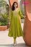 Kavya - Plain Vetican Fabric - Umbrella Cut - Beautiful Neck Embroidery Tops - KPT06